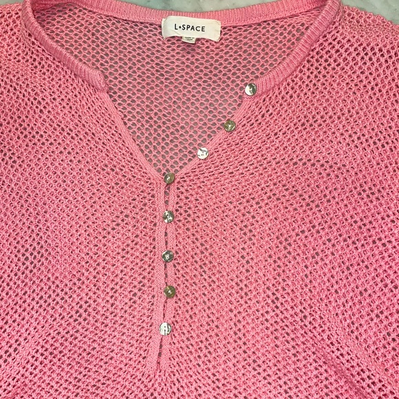 L*Space open knit cotton summer sweater and skirt set - Picture 8 of 11